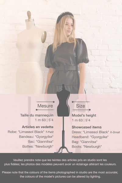 Limassol Black Faux-Leather Short Dress | La petite garçonne template