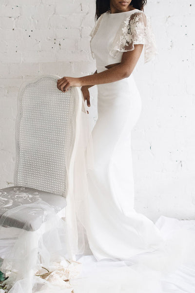 Myranie White Cut-Out Mermaid Bridal Dress | Boudoir 1861 model