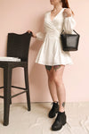 Torborg White Plumetis A-Line Dress | Boutique 1861 model look