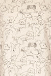Duisbourg Black & White Dogs Pattern T-Shirt | La Petite Garçonne fabric detail