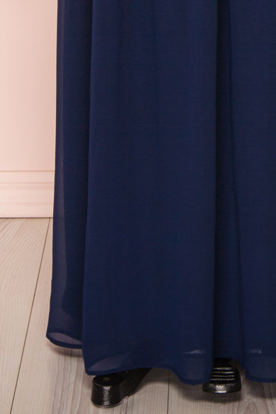 Dulcea Navy Chiffon Off-Shoulder Gown | Robe skirt | Boudoir 1861