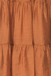 Duleek Orange A-Line Midi Dress | La petite garçonne fabric