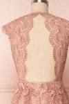 Dunyazade Pink Short Lace Dress w/ Open Back | Boudoir 1861 back close up