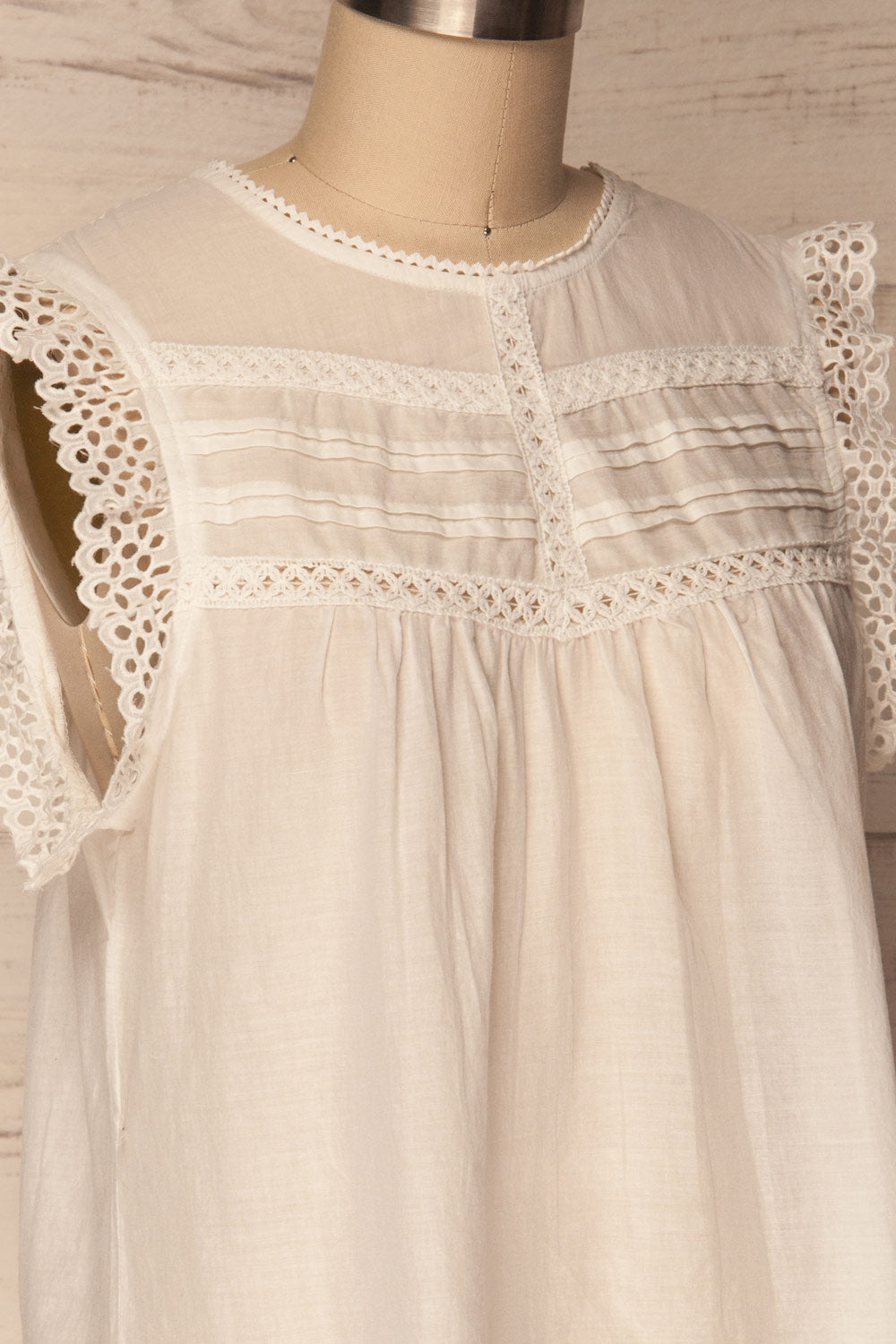 Dynow Snow White Openwork Cotton Sleeveless Top | La Petite Garçonne 4