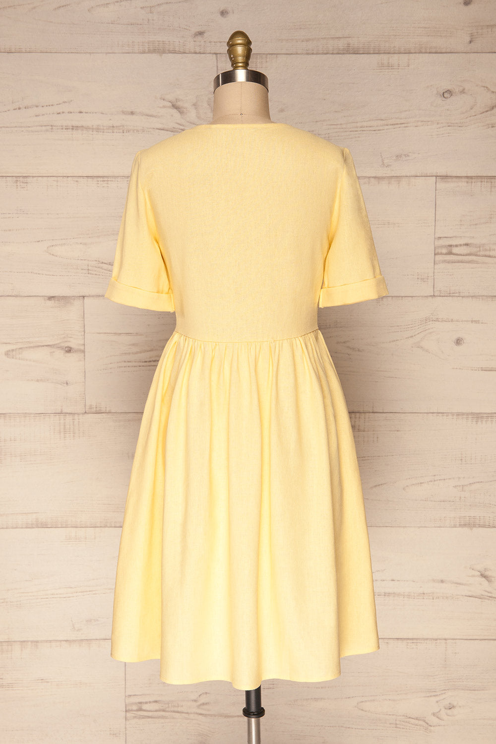 Ebbesvik Field Yellow Button-Up A-Line Dress | La Petite Garçonne