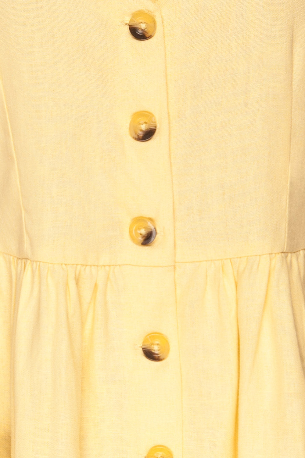 Ebbesvik Field Yellow Button-Up A-Line Dress | La Petite Garçonne