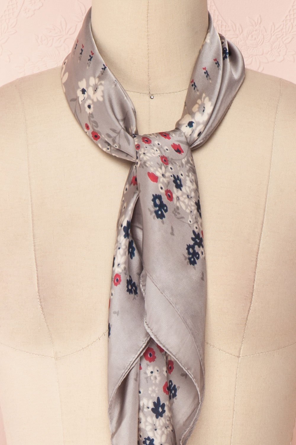 Éclat d'Été Gris Colourful Silky Square Scarf | Boutique 1861 5