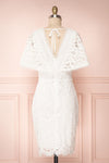 Edelaria Snow White Lace Fitted Cocktail Dress | Boutique 1861