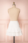Edithe White Lace Layered Mini Skirt  BACK VIEW | Boutique 1861