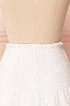 Edithe White Lace Layered Mini Skirt | BACK CLOSE UP | Boutique 1861