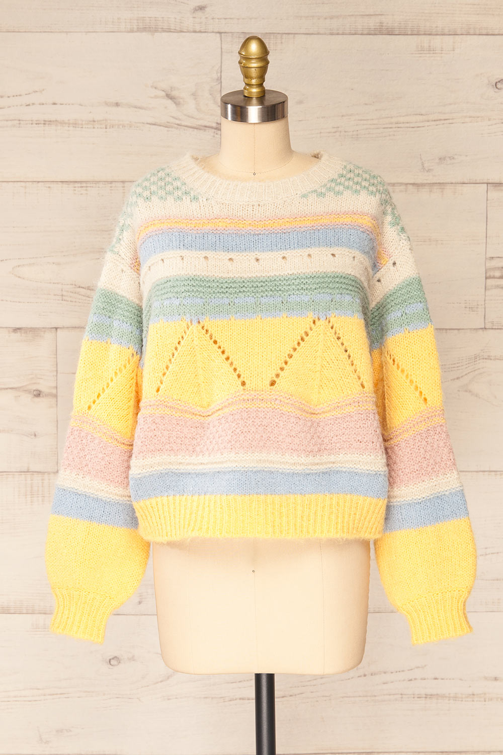 Edsvageidet Pastel Knitted Sweater | La petite garçonne front view 