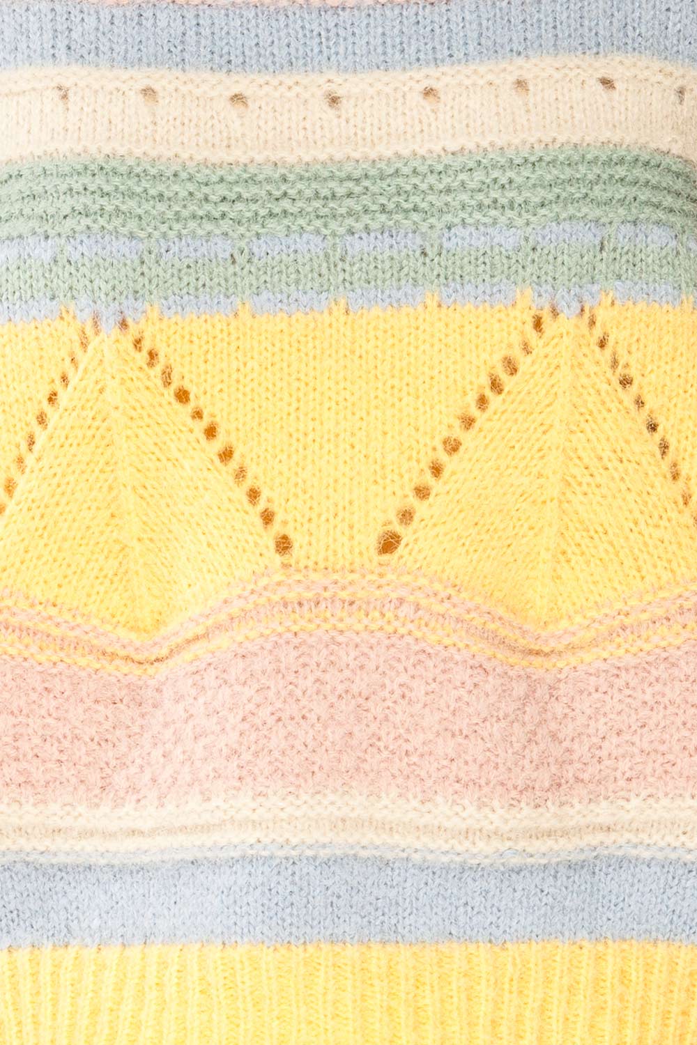 Edsvageidet Pastel Knitted Sweater | La petite garçonne fabric 