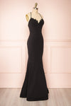 Edyth Black Mermaid Maxi Dress | Boutique 1861 side view