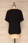 Eftang Black Rolled Sleeves T-Shirt | La petite garçonne back view