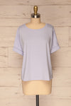 Eftang Lavender Rolled Sleeves T-Shirt | La petite garçonne front view