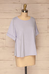 Eftang Lavender Rolled Sleeves T-Shirt | La petite garçonne side view