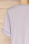 Eftang Lavender Rolled Sleeves T-Shirt | La petite garçonne back close-up
