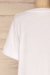 Eftang White Rolled Sleeves T-Shirt | La petite garçonne back close-up