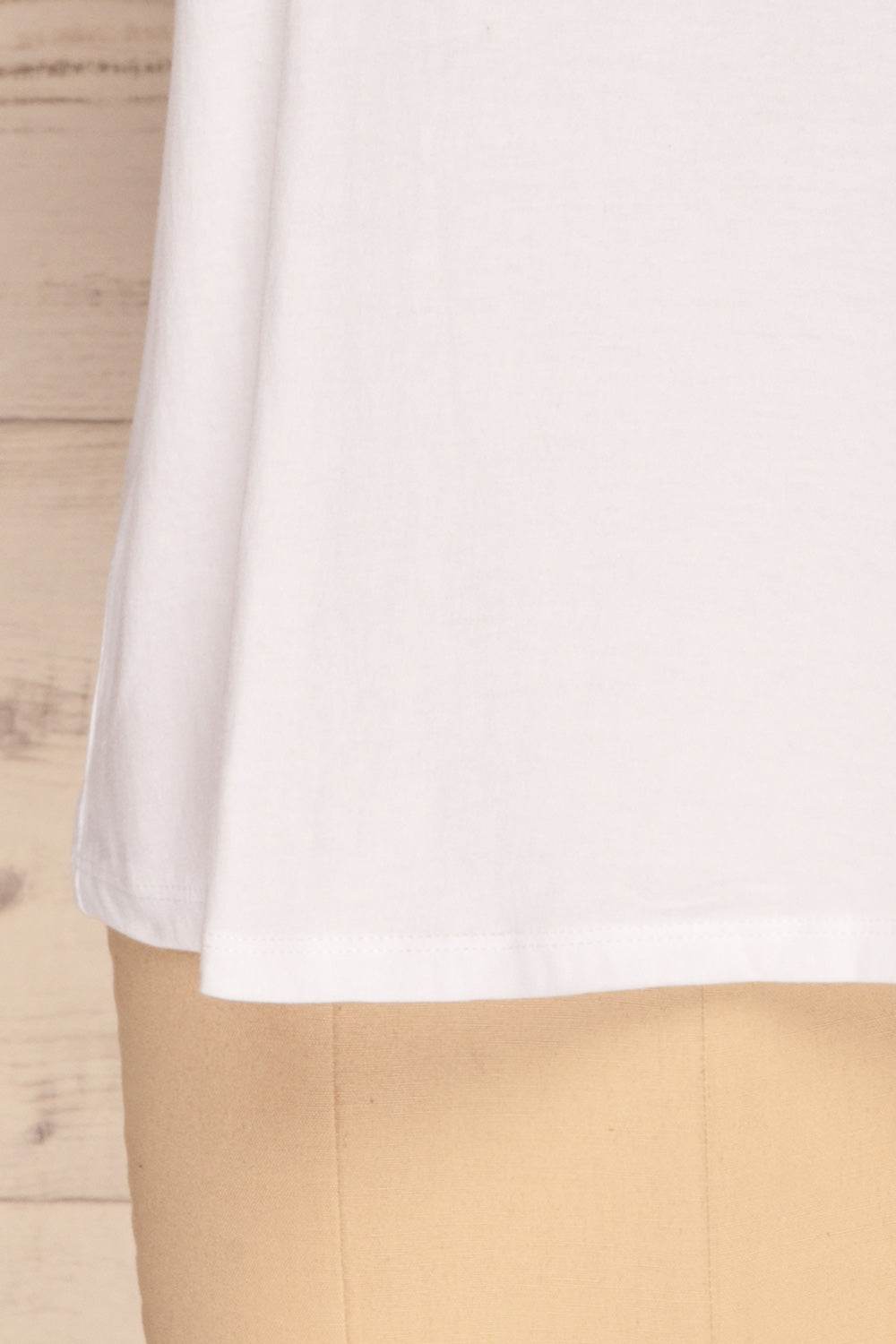 Eftang White Rolled Sleeves T-Shirt | La petite garçonne bottom 