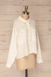 Eggesvik White Textured Button-Up Shirt | La petite garçonne  side view