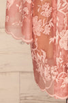 Eggjareir Pink Floral Lace Kimono sleeves | La petite garçonne