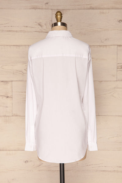 Eggodden Blanc White Long Sleeved Shirt | La Petite Garçonne back view