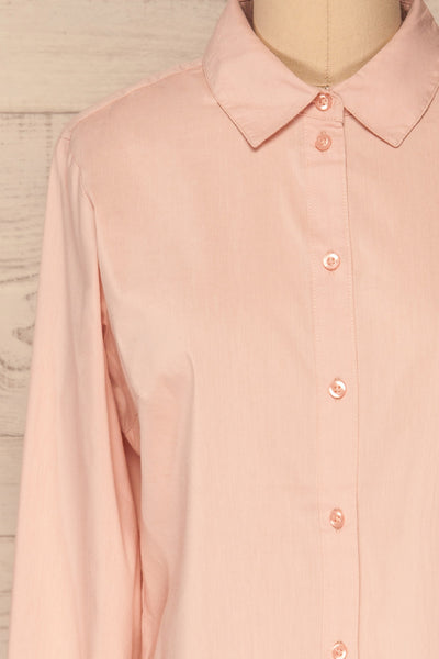 Eggodden Rose Light Pink Long Sleeved Shirt | La Petite Garçonne front close up