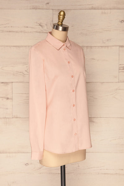 Eggodden Rose Light Pink Long Sleeved Shirt | La Petite Garçonne side view