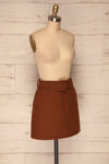 Egtehaug Marron Brown Felt Mini Skirt | La Petite Garçonne side view