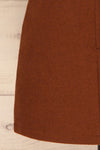 Egtehaug Marron Brown Felt Mini Skirt | La Petite Garçonne bottom close-up
