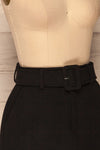 Egtehaug Noir Black Felt Mini Skirt | La Petite Garçonne side close-up