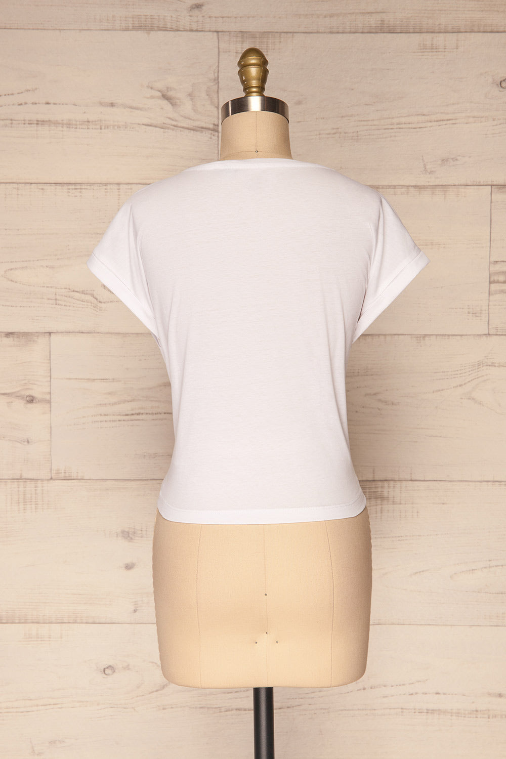 Eibydal Bianca White Slightly Cropped T-Shirt | La Petite Garçonne 6