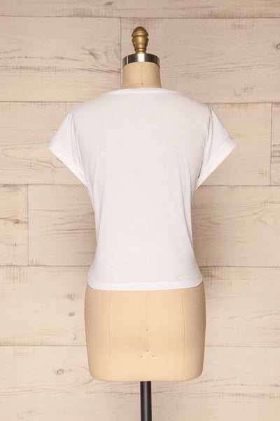 Eibydal Bianca White Slightly Cropped T-Shirt | La Petite Garçonne 6