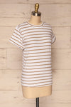 Eidbu Taupe White T-Shirt w/ Stripes | La petite garçonne side view