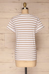 Eidbu Taupe White T-Shirt w/ Stripes | La petite garçonne back view