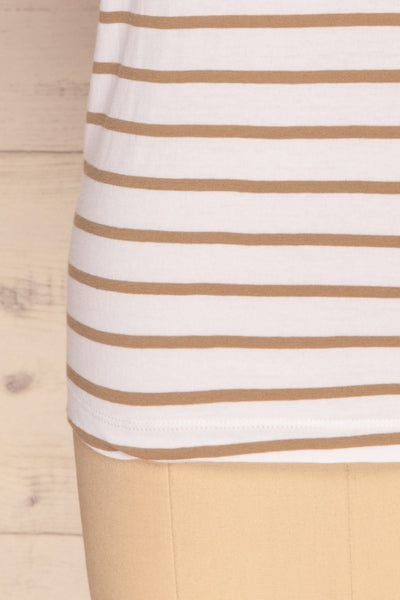 Eidbu Taupe White T-Shirt w/ Stripes | La petite garçonne bottom