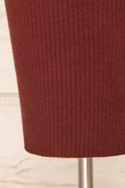 Eidland Brown Ribbed Midi Dress | La petite garçonne bottom