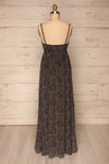 Eidsoyra Black & Pattern Maxi Summer Dress | La petite garçonne back view