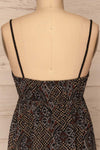 Eidsoyra Black & Pattern Maxi Summer Dress | La petite garçonne back close-up