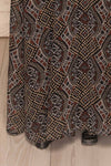 Eidsoyra Black & Pattern Maxi Summer Dress | La petite garçonne bottom close-up
