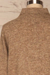 Eidstein Light Brown Fuzzy Knitted Sweater | La petite garçonne back close up