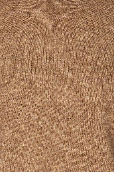 Eidstein Light Brown Fuzzy Knitted Sweater | La petite garçonne fabric