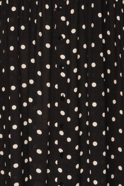 Eidsvollen Black w/ White Polka Dots Dress | La petite garçonne fabric