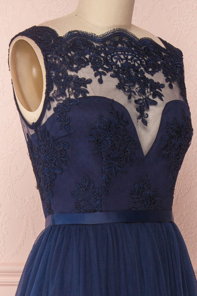 Eiki Navy | Blue Tulle Gown