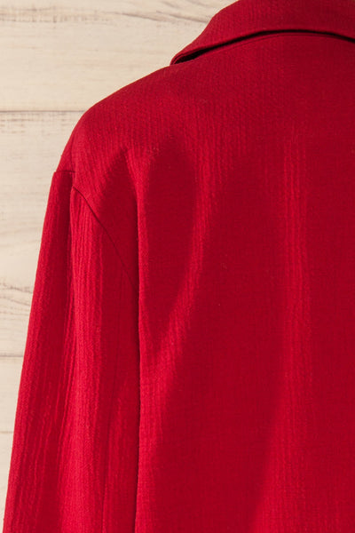 Eireine Red Oversized Blazer | La petite garçonne back close-up