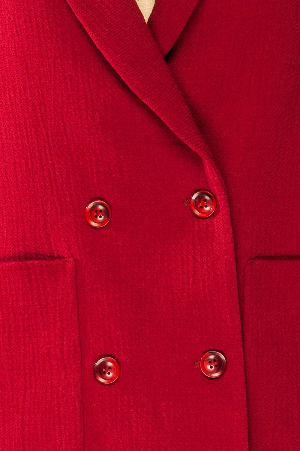 Eireine Red Oversized Blazer | La petite garçonne fabric 