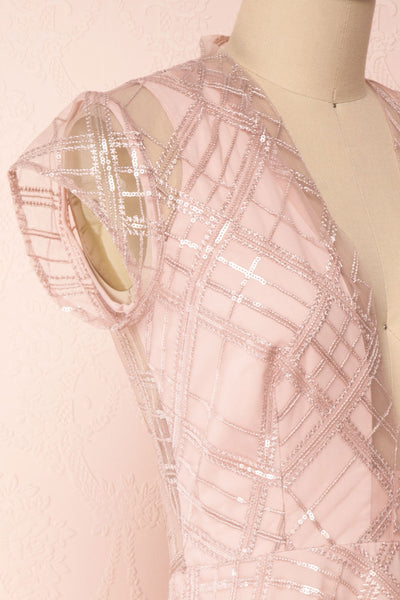 Elaina Baby Pink Sequin A-Line Dress | Boutique 1861 4