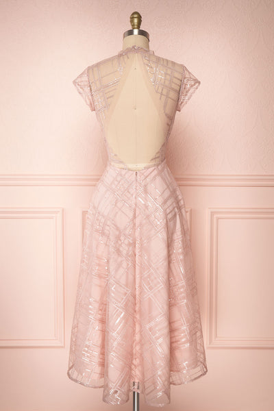 Elaina Baby Pink Sequin A-Line Dress | Boutique 1861 5
