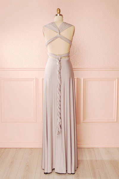 Elatia Lune Gray Convertible Infinity Dress | Boudoir 1861 back twisted