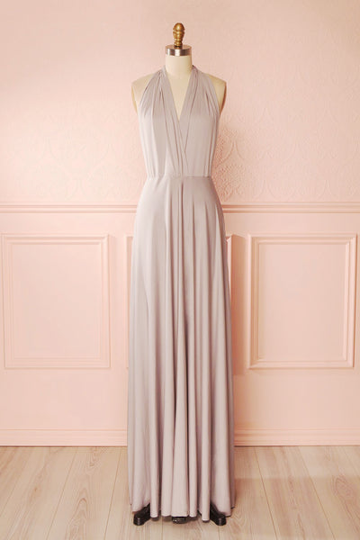 Elatia Lune Gray Convertible Infinity Dress | Boudoir 1861 v-neck